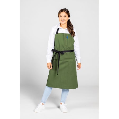 Uncommon Threads Aura Bib Sea Green Canvas Blk Webbing 3116-C14W1